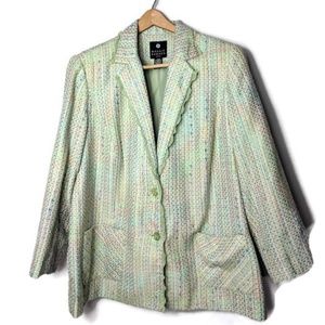 Maggie Barnes Green Tweed Jacket 18 WP